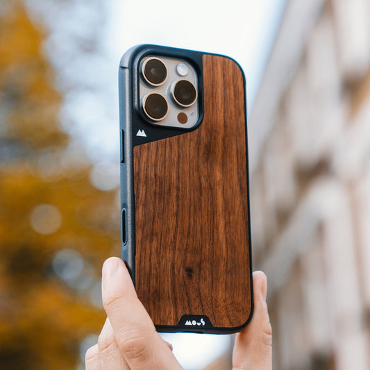 Walnut Protective Phone Case with Camera Control Button - Limitless