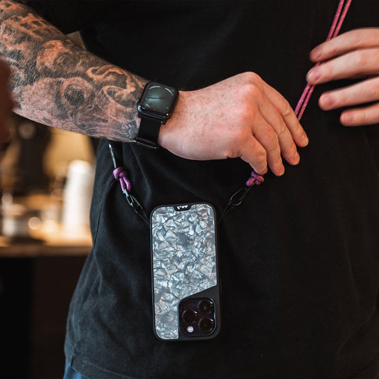 hover-image, Purple Phone Sling Lanyard Wrist Strap